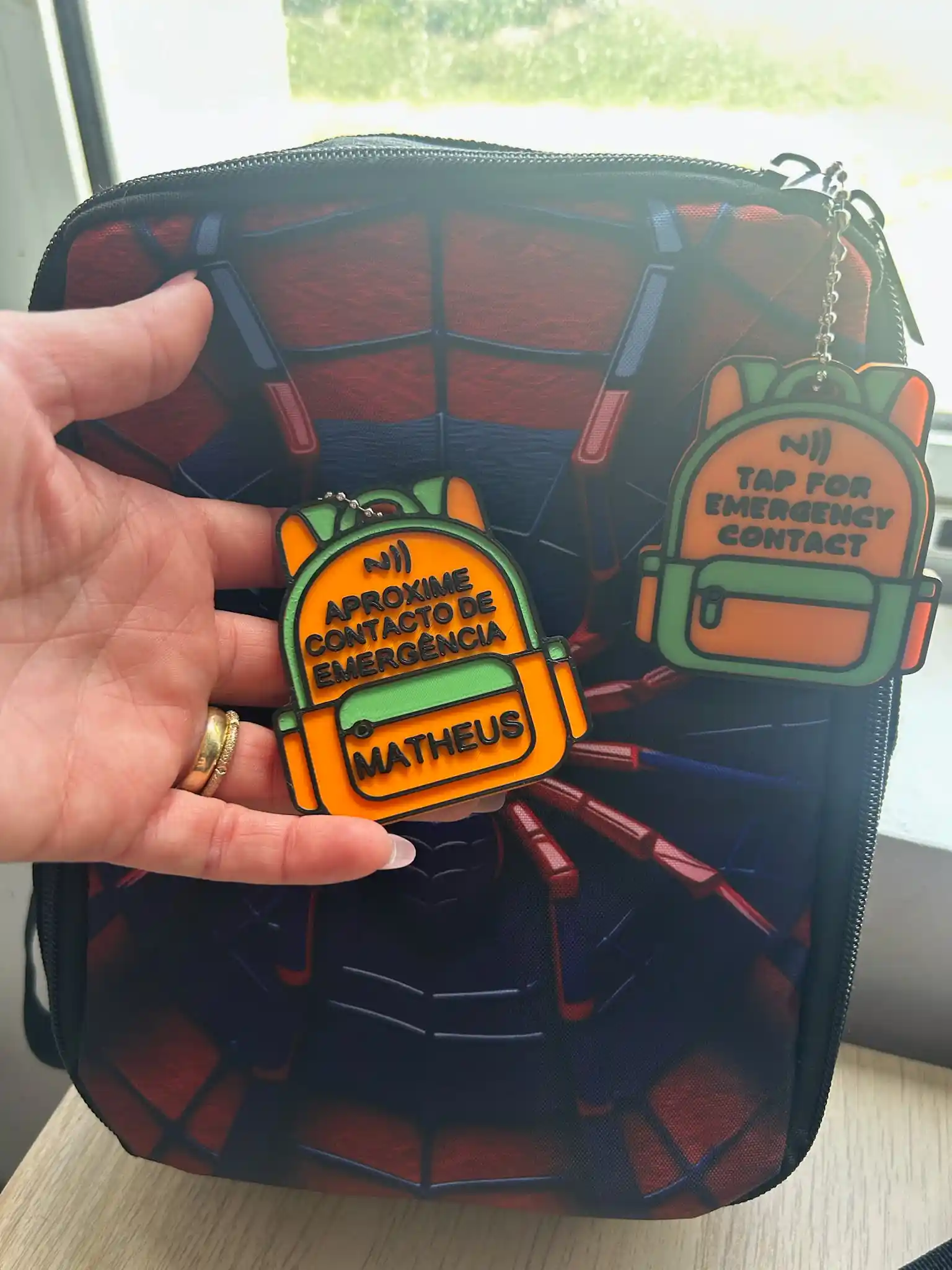 Tag de Mochila Personalizada com NFC